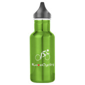 Radfahrer-Slogan für Liebe Edelstahlflasche (Links)