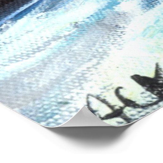 Radfahrer-Sommerwagenfahrt Poster (Ecke)