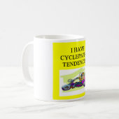 Radfahrer-Spaß Kaffeetasse (Vorderseite Links)