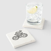 Radfahrer Steinuntersetzer (Seitenansicht)