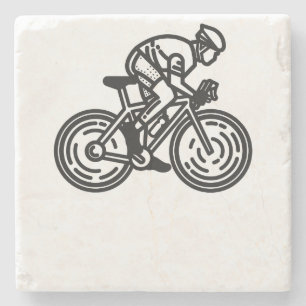 Radfahrer Steinuntersetzer