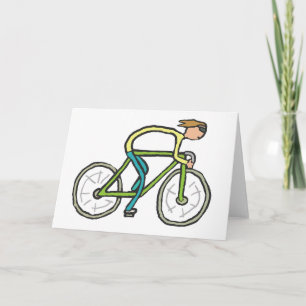 Radfahrer Stickman Karte
