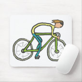 Radfahrer Stickman Mousepad (Mit Mouse)