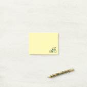 Radfahrer Stickman Post-it Klebezettel (Auf Schreibtisch)