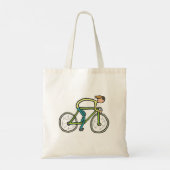 Radfahrer Stickman Tragetasche (Rückseite)