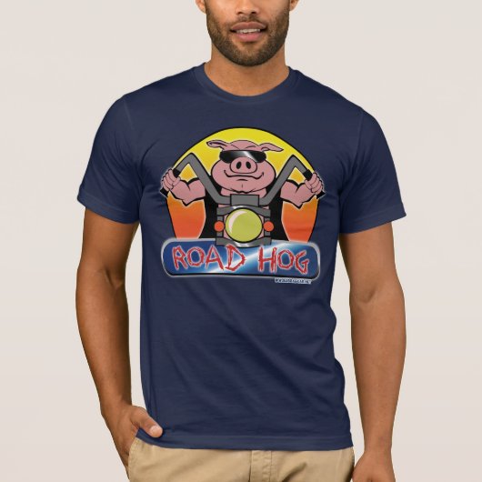 Radfahrer-Straßen-Schwein-Motorrad-T-Shirt T-Shirt (Vorderseite)
