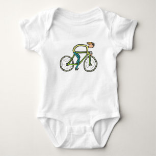 Radfahrer-Strichmännchen Baby Strampler