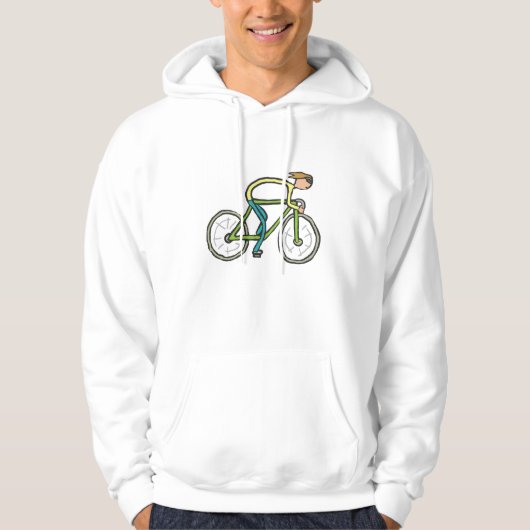 Radfahrer-Strichmännchen Hoodie (Vorderseite)