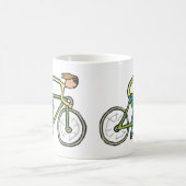Radfahrer-Strichmännchen Kaffeetasse (Mittel)