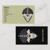 Radfahrer-Sturzhelm-Schädelentwurf für Visitenkarte (Vorne/Hinten)