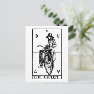 Radfahrer Tarotkarte Vintage-Fahrrad-Illustration Postkarte