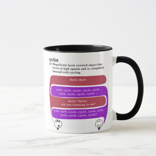 Radfahrer Tasse (Rechts)