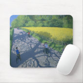 Radfahrer und Gelb-Feld Kedleston Derby Mousepad (Mit Mouse)