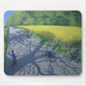 Radfahrer und Gelb-Feld Kedleston Derby Mousepad (Vorne)