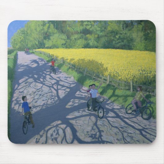 Radfahrer und Gelb-Feld Kedleston Derby Mousepad (Vorne)