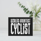 Radfahrer und Weltbeste Radfahrer Postkarte (Stehend Vorderseite)
