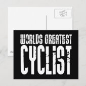 Radfahrer und Weltbeste Radfahrer Postkarte (Vorne/Hinten)