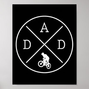 Radfahrer-Vater Mountainbike Fahrradfahren Vaters Poster