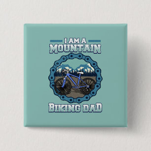 Radfahrer-Vater Mountainbiker Vater-Tag Button