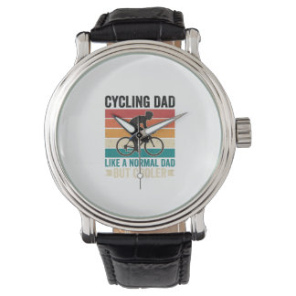 Radfahrer-Vater Vintage-Biker-Vater T-Shirt-Design Armbanduhr