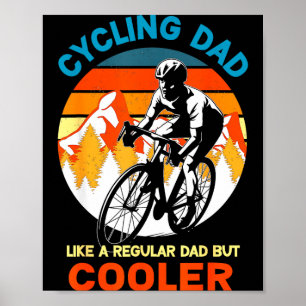 Radfahrer-Vater wie ein normaler, aber cooler Fahr Poster