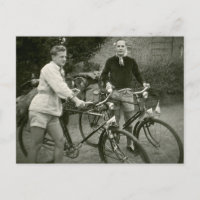 Radfahrer Vintages Foto Postkarte