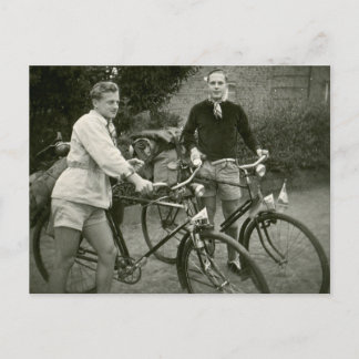 Radfahrer Vintages Foto Postkarte