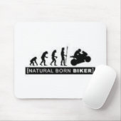 Radfahrer von Geburt Mousepad (Mit Mouse)