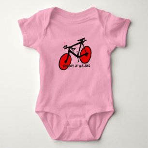 Radfahrer wartete herein Säuglings-Strampler Baby Strampler