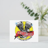 Radfahrer-Wecker Postkarte (Stehend Vorderseite)