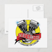 Radfahrer-Wecker Postkarte (Vorne/Hinten)