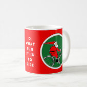 Radfahrer Weihnachten Kaffeetasse (VorderseiteRechts)