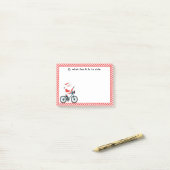 Radfahrer Weihnachten Post-it Klebezettel (Auf Schreibtisch)