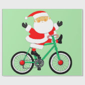 Radfahrer Weihnachts-Bike Geschenkpapier (Flach)