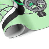 Radfahrer Weihnachts-Bike Geschenkpapier (Rolleneckpunkt)