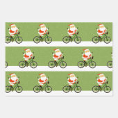 Radfahrer Weihnachts-Biking-Urlaubspensum Geschenkpapier Set (Vorderseite)