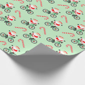 Radfahrer Weihnachts-Wrapping Papier Geschenkpapier (Ecke)