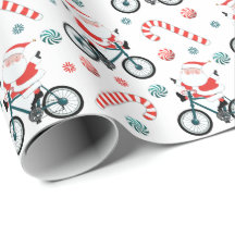 Radfahrer Weihnachts-Wrapping Papier