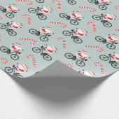 Radfahrer Weihnachts-Wrapping Papier Geschenkpapier (Ecke)