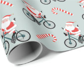 Radfahrer Weihnachts-Wrapping Papier Geschenkpapier (Rolleneckpunkt)
