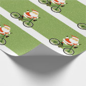 Radfahrer Weihnachtsfahrradgeschenk Geschenkpapier (Ecke)