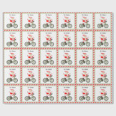 Radfahrer Weihnachtsgeschenk Geschenkpapier (Flach)