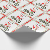 Radfahrer Weihnachtsgeschenk Geschenkpapier (Ecke)