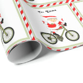 Radfahrer Weihnachtsgeschenk Geschenkpapier (Rolleneckpunkt)