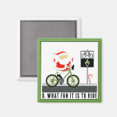 Radfahrer-Weihnachtsgeschenke Magnet (Vorderseite/Rückseite)