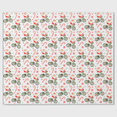 Radfahrer Weihnachtsgeschenke Wrapping Paper Geschenkpapier (Flach)