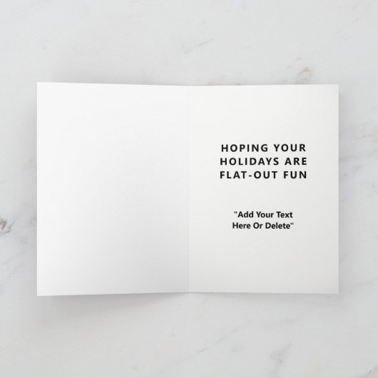 Radfahrer Weihnachtskarte Feiertagskarte (Innenseite)