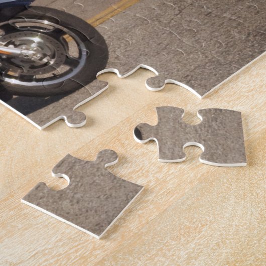 Radfahrer-Weihnachtsmann-Motorradpuzzlespiel Puzzle (Seite)