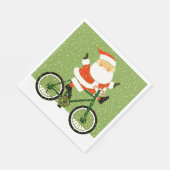 Radfahrer Weihnachtsradtour Serviette (Ecke)