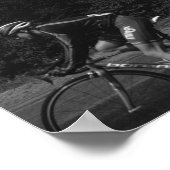 Radfahrer Weißrusslands Schwarz und Weiß Poster (Ecke)